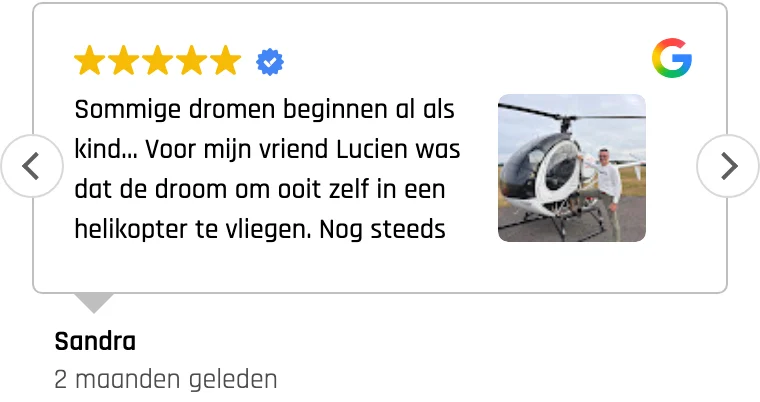 Reseñas de Google de 123Helikoptervluchten: 4,8 de 5 estrellas, 141 reseñas
