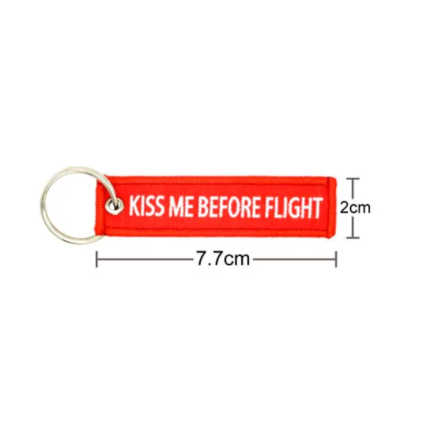 Kiss me before flight - sleutelhanger