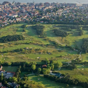 Zoute Golf Club per helikopter